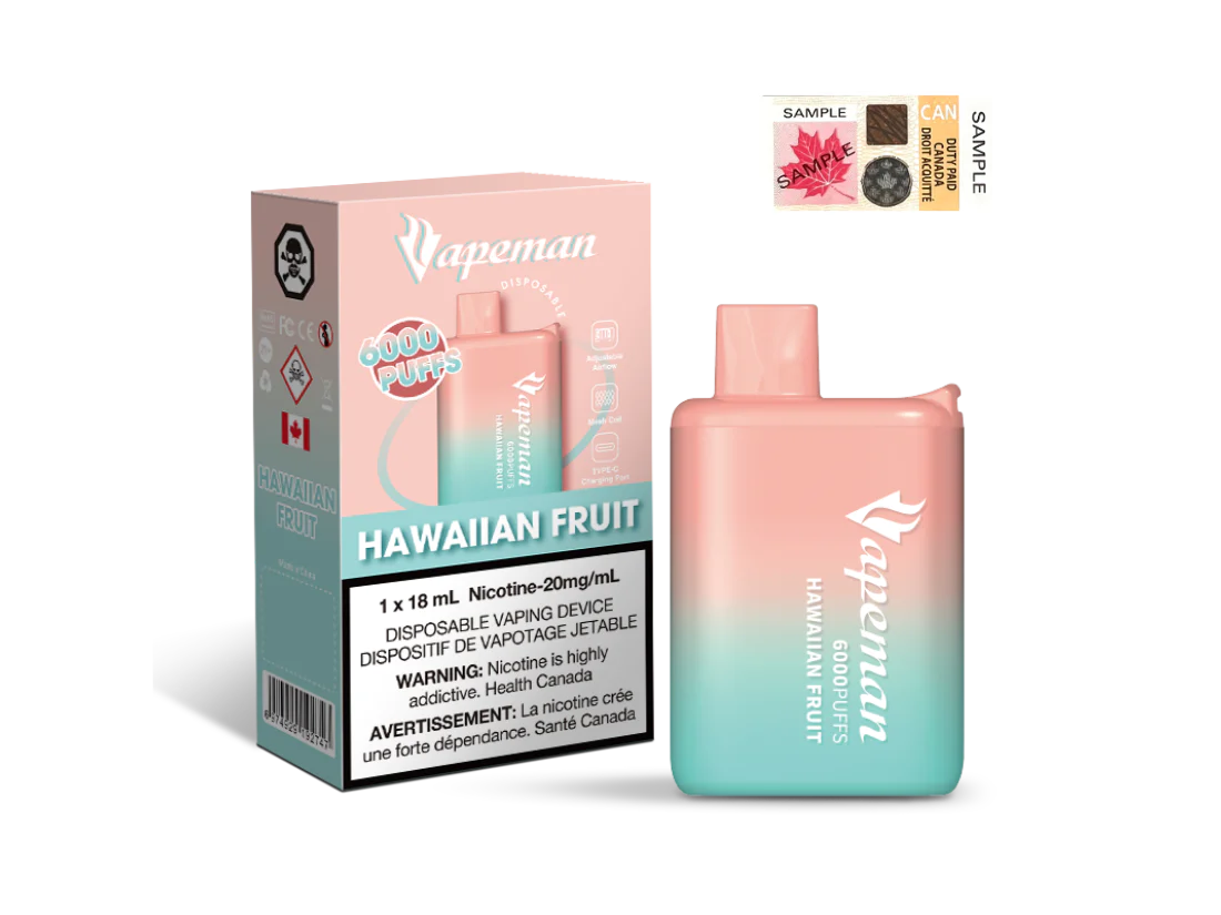 Hawaiian Fruit - Vapeman B6000 - 5pc/pack - EXCISED