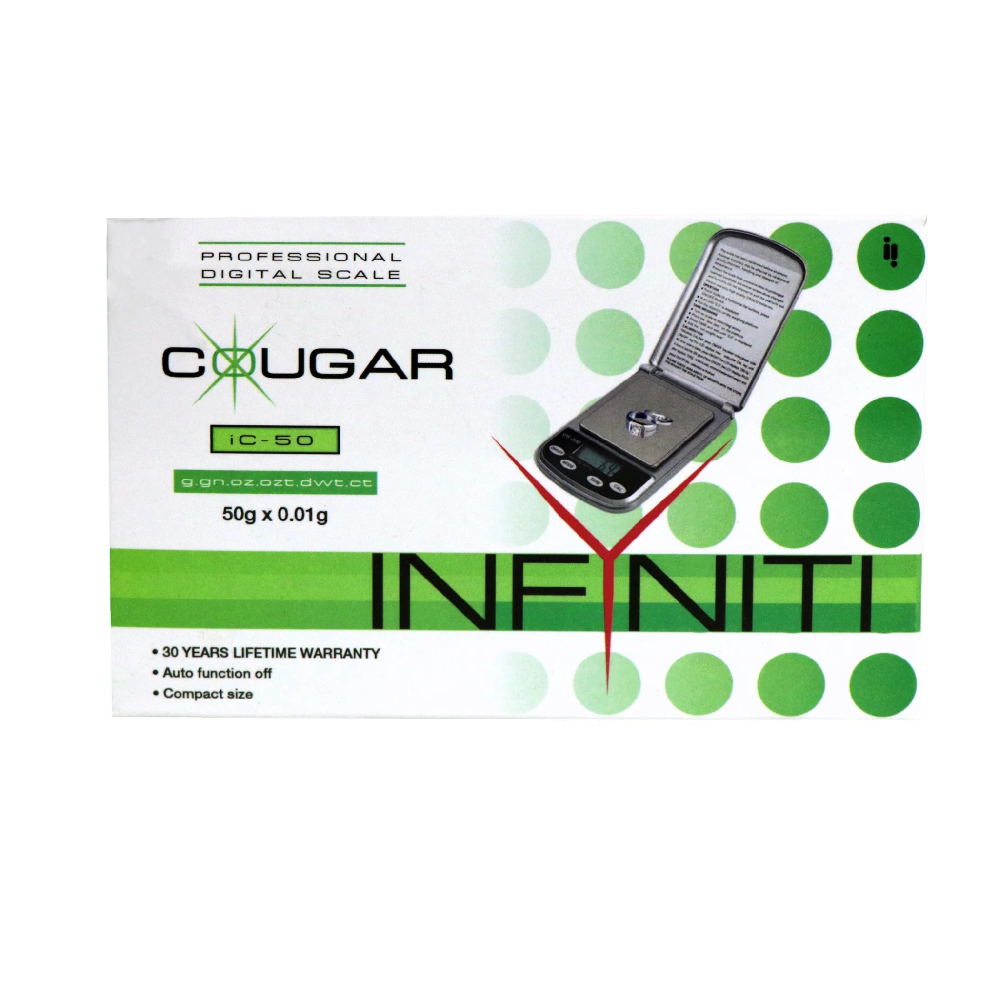 INFYNITI - COUGAR Digital Pocket Scale, 50g x 0.01g IC-50