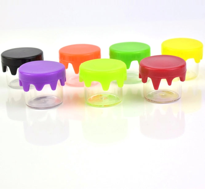 6ML - Mini Glass Jars with Silicone Lid - 100pc/box