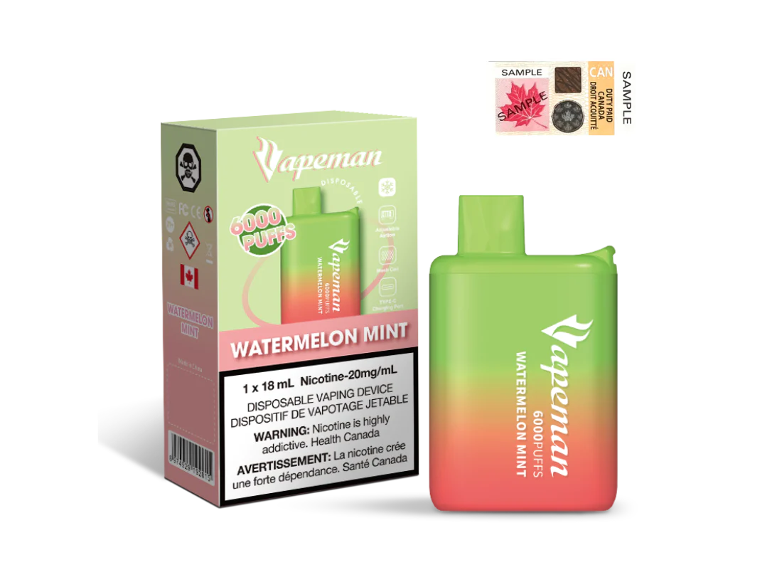 Watermelon Mint - Vapeman B6000 - 5pc/pack - EXCISED